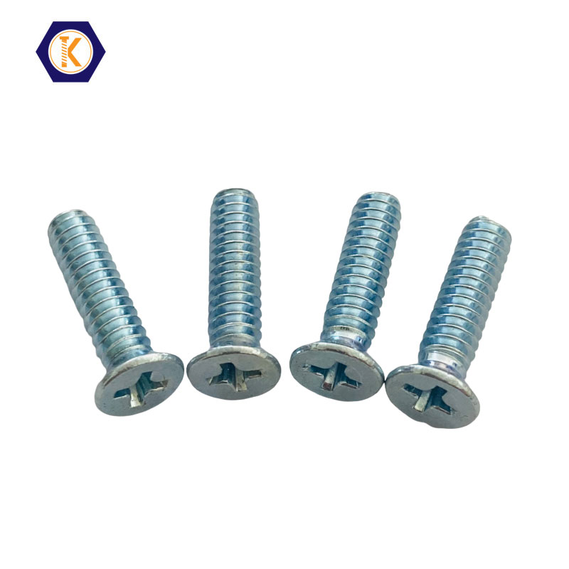 Mga katangian at aplikasyon ng Flat Philip Head Machine Screw Zinc Plated DIN965