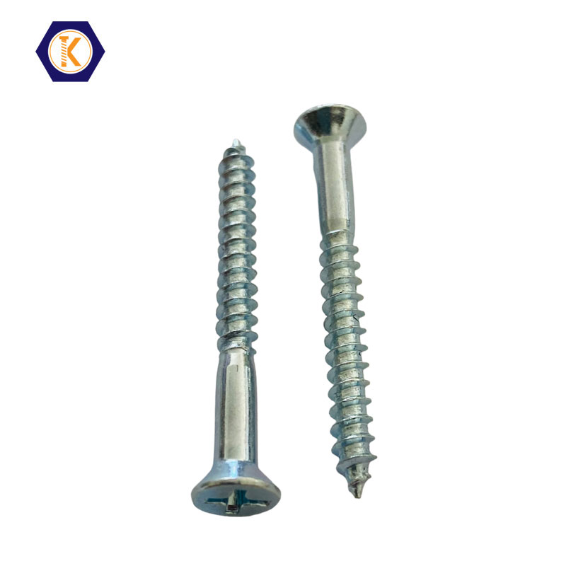 Flat Philip Head Wood Screw Zinc Plated DIN7997